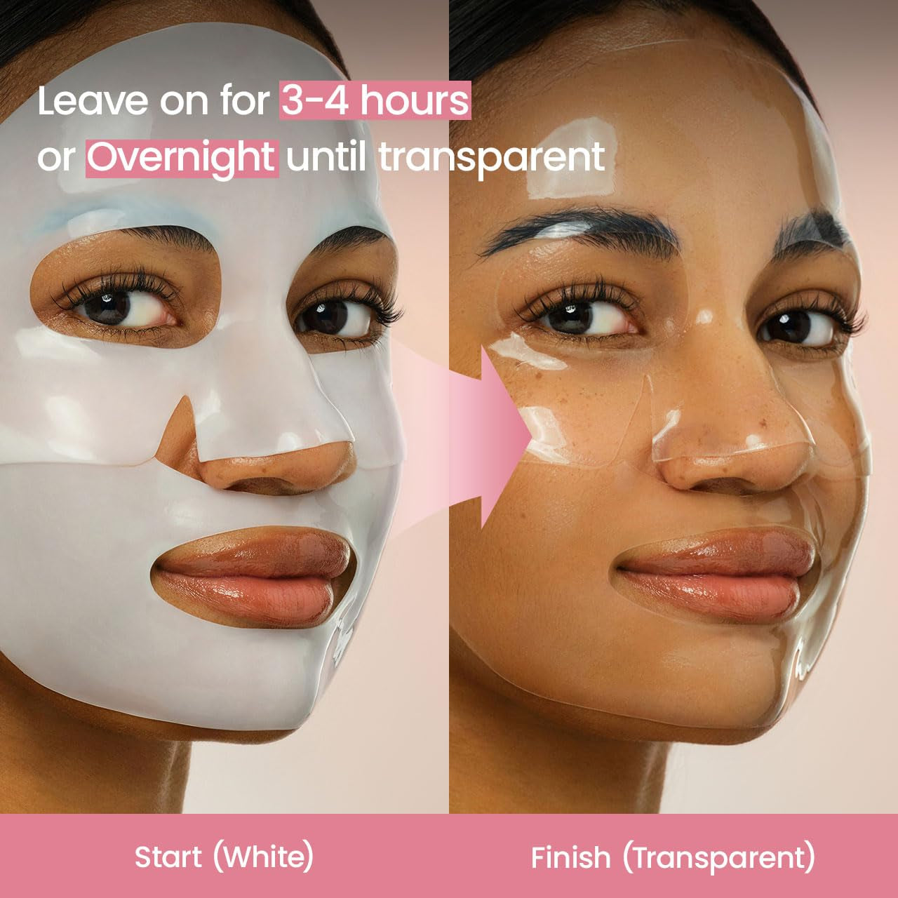 Bio-Collagen Deep Hydrating Hydrogel Face Mask - Pore Minimizing and Plumping Treatment, Travel Essential for Women, Korean Skincare | 1.19 oz (34g) x 4 Packs