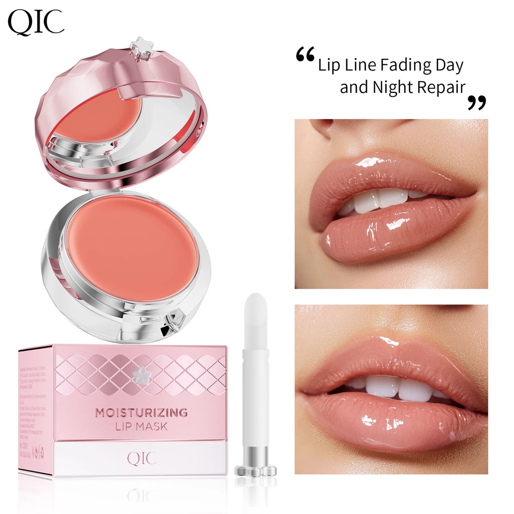Lip Sleep Mask Moisturizing Nourish Repair Hydrated Fade Lip เส้น Anti-Cracking Day และ Night Maintenance Lip Balm Care