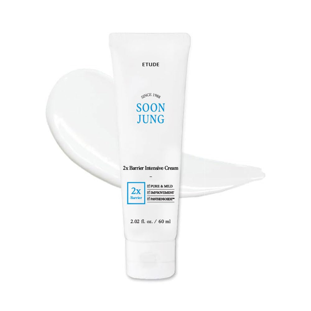 ETUDE SoonJung 2x Intensive Cream – Barrier Repair Moisturizer for Sensitive Skin (2.02 fl oz)