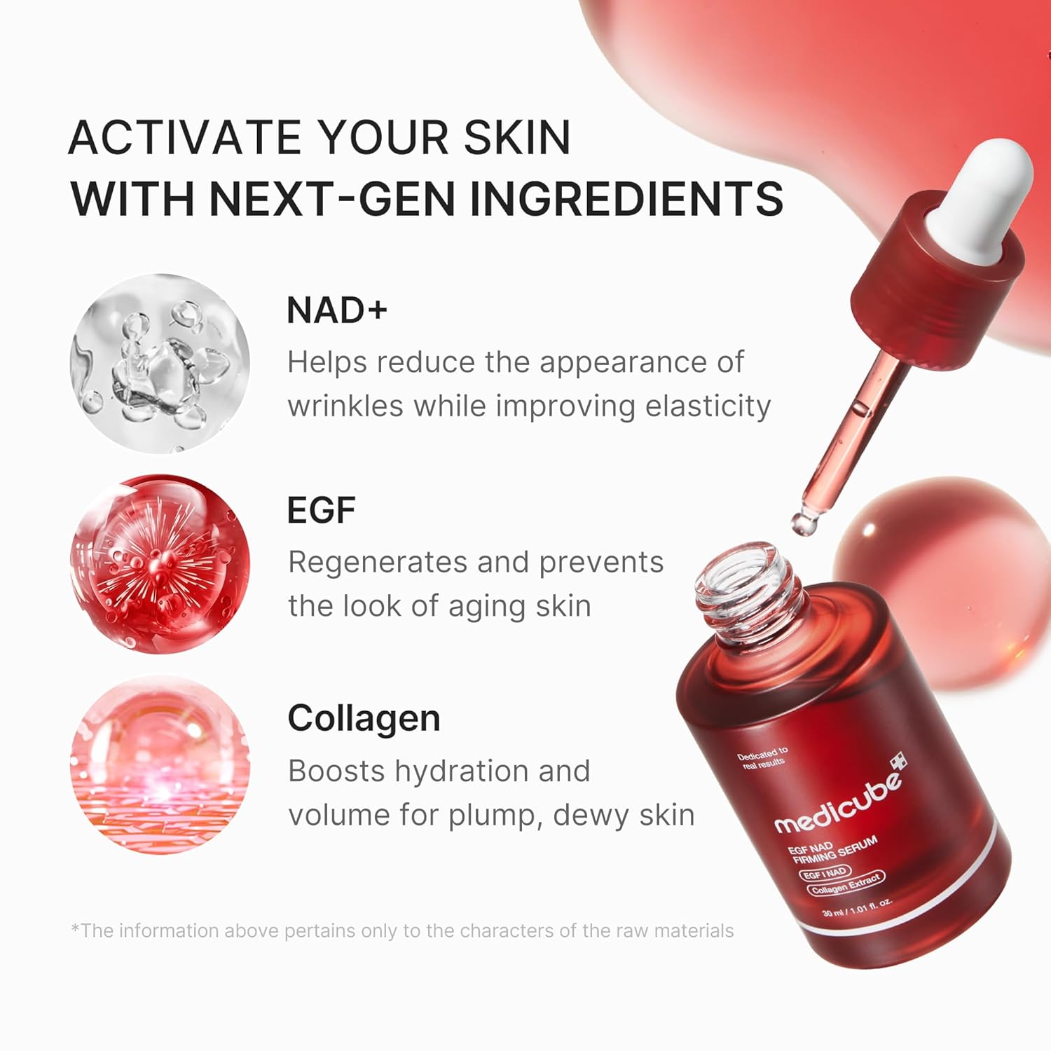 medicube NAD+ EGF Firming Serum – Korean Anti-Aging Serum for Wrinkles, Elasticity & Pore Care (30ml)