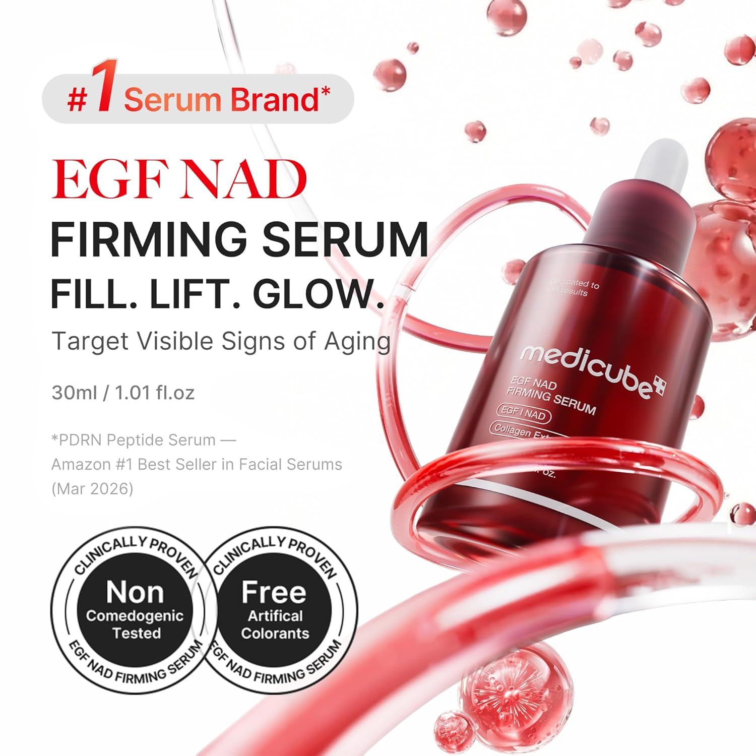 medicube NAD+ EGF Firming Serum – Korean Anti-Aging Serum for Wrinkles, Elasticity & Pore Care (30ml)