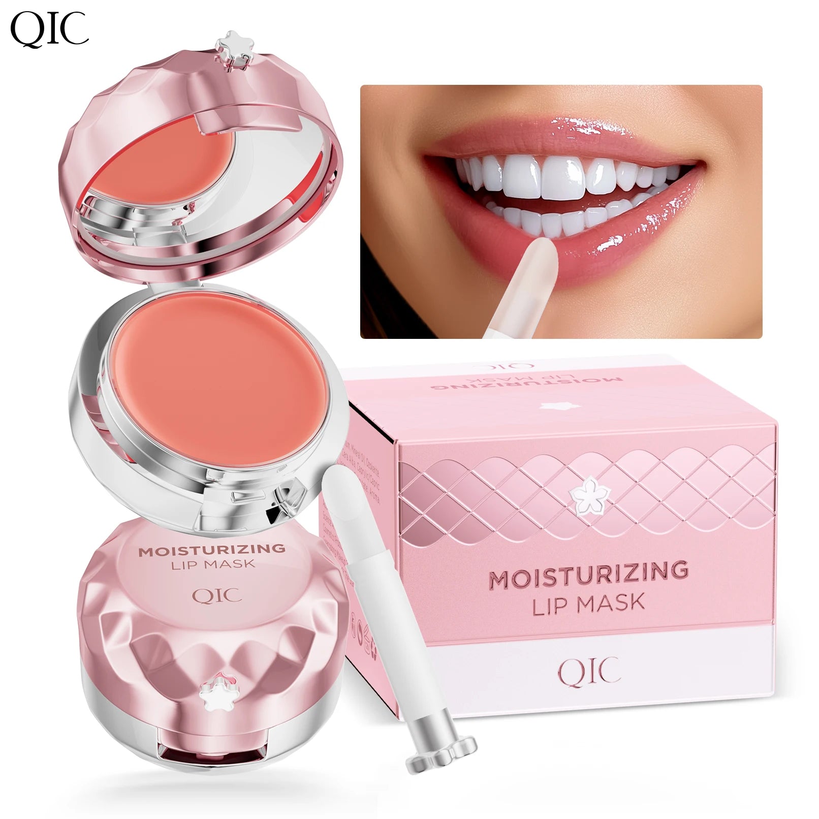 Lip Sleep Mask Moisturizing Nourish Repair Hydrated Fade Lip เส้น Anti-Cracking Day และ Night Maintenance Lip Balm Care