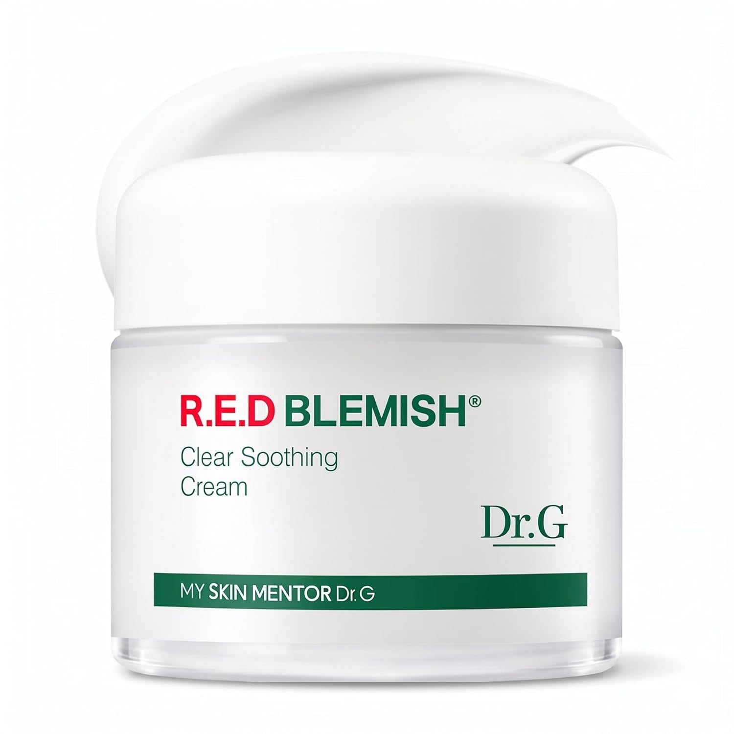 Dr. G R.E.D. Blemish Clear Soothing Cream – Calming Centella Moisturizer for Redness & Irritation (2.36 fl oz)