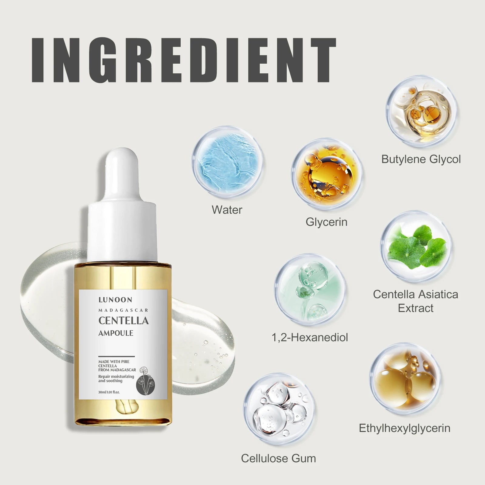 7 Seconds Barrier Repair Serum – Centella Asiatica Soothing & Hydrating Facial Serum for Damaged Skin