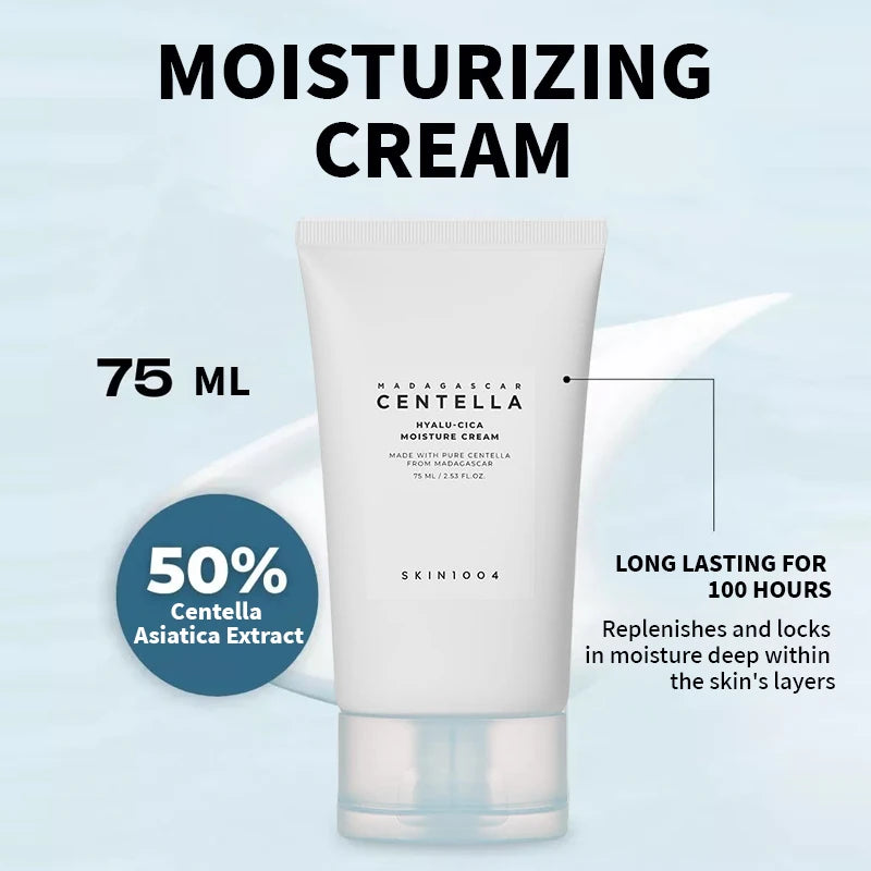 Hyalu-Cica Moisture Cream & SPF50 Sun Serum – Korean Centella Hydration & Sun Protection Skincare Set
