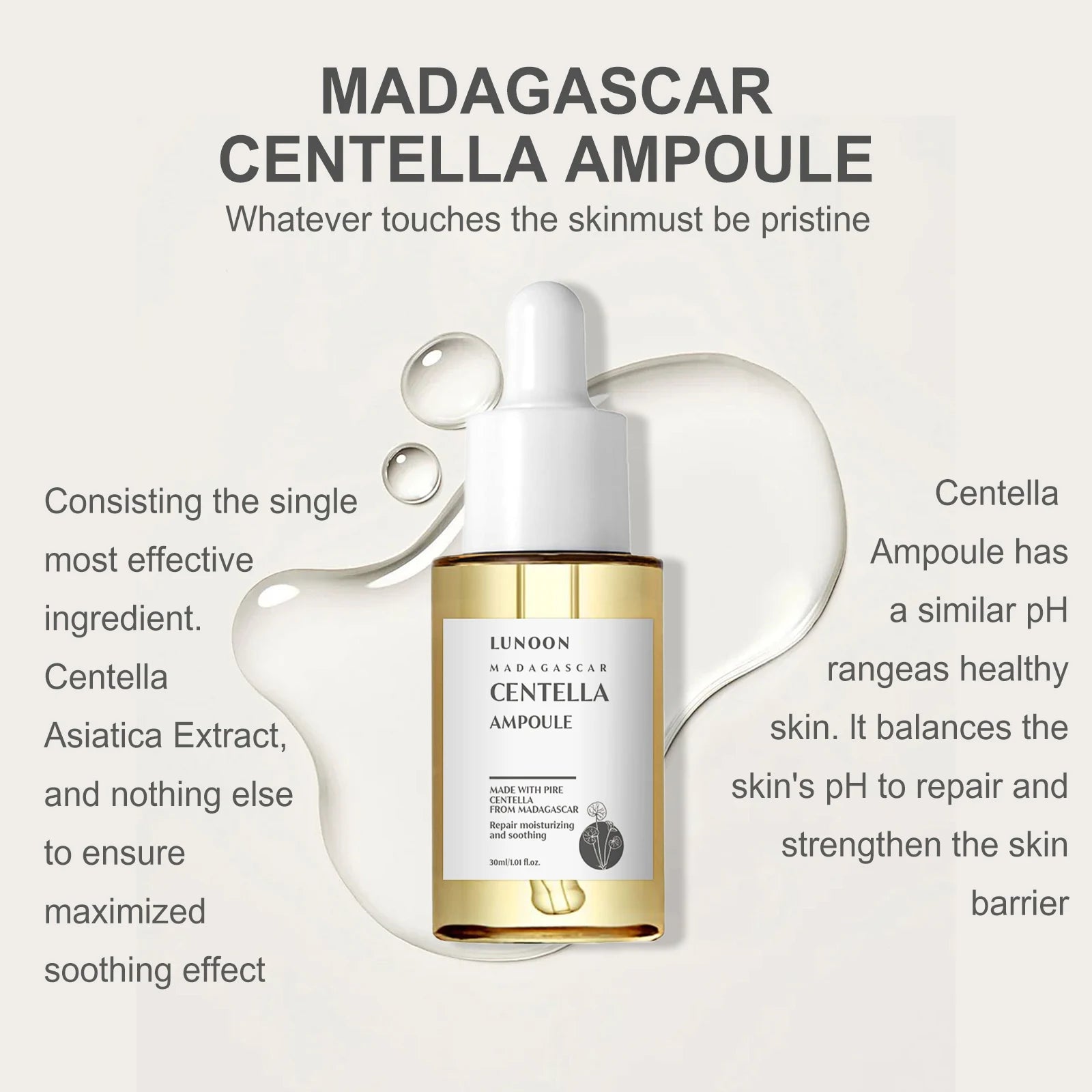 7 Seconds Barrier Repair Serum – Centella Asiatica Soothing & Hydrating Facial Serum for Damaged Skin