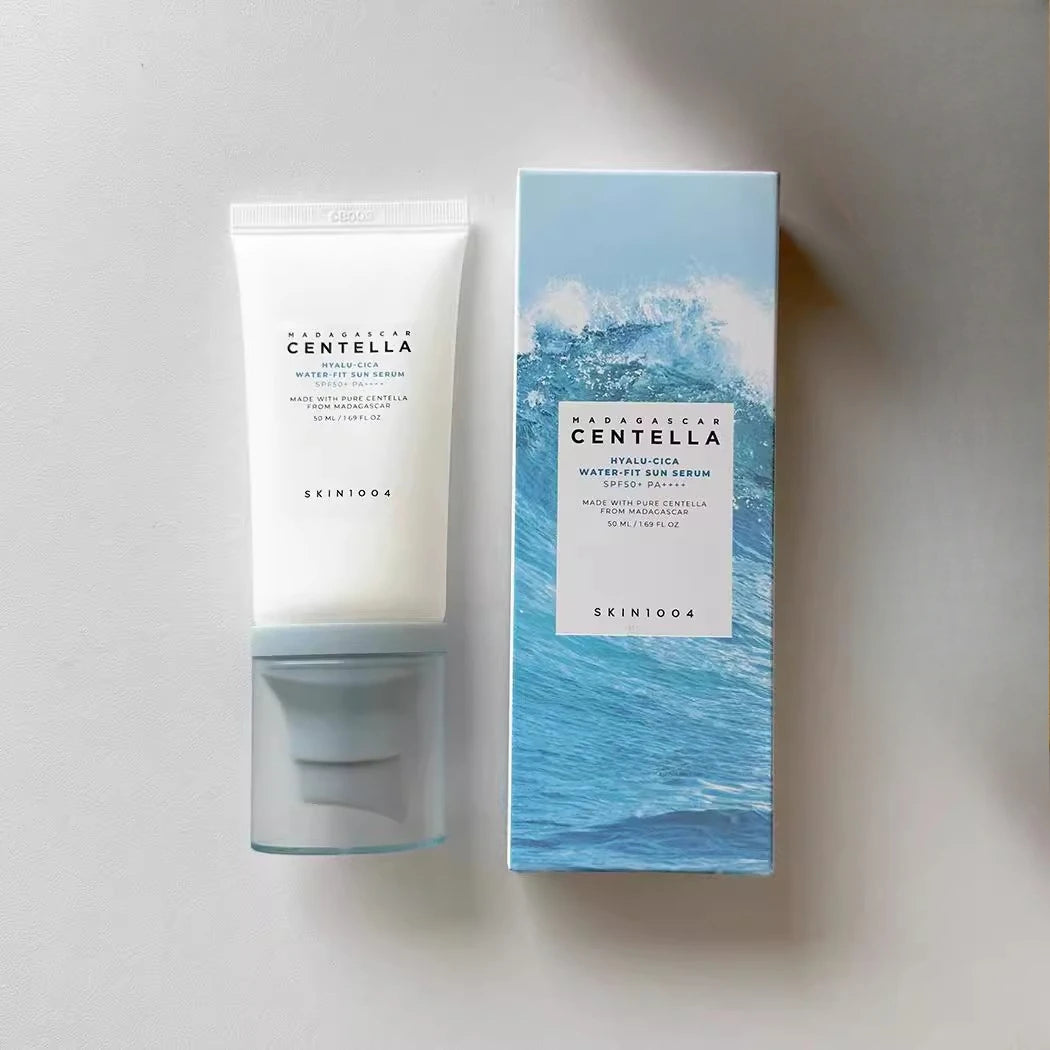 Hyalu-Cica Moisture Cream & SPF50 Sun Serum – Korean Centella Hydration & Sun Protection Skincare Set
