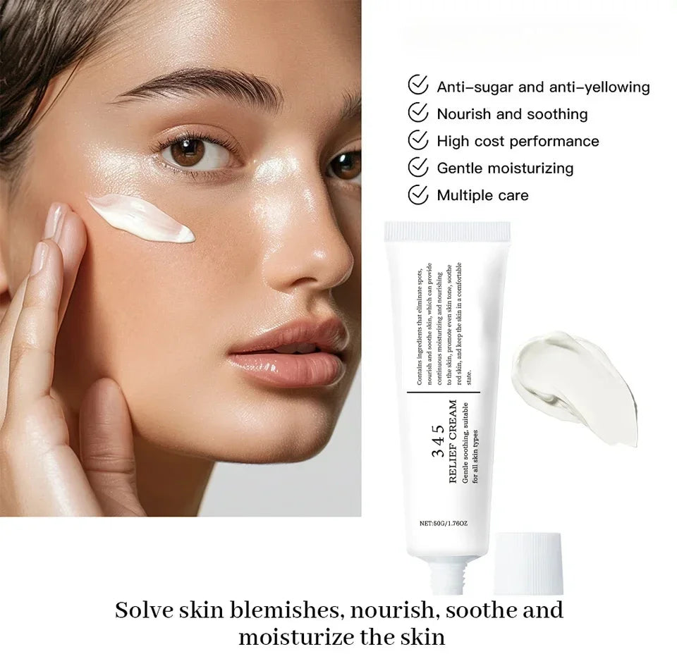 345 Relief Cream – Calm Blemishes, Hydrate Skin & Restore a Smooth Glow