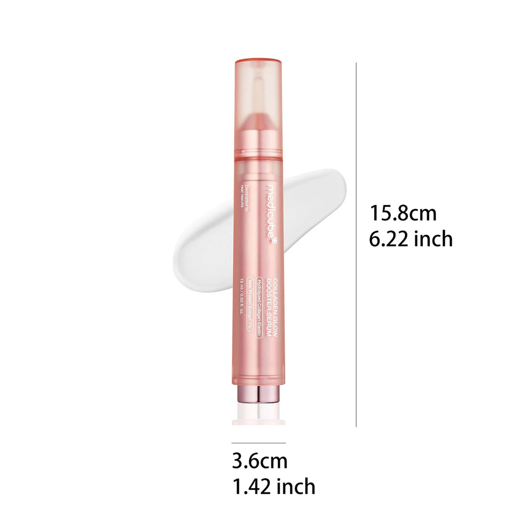 Collagen Glow Booster Serum 15Ml,Silky Cream Texture,Long-Lasting Hydration,Intensive Repair,K-Beauty,Korean Makeup