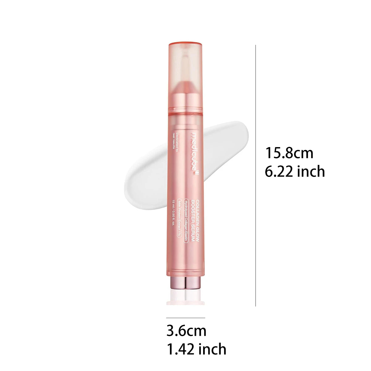 Collagen Glow Booster Serum 15Ml,Silky Cream Texture,Long-Lasting Hydration,Intensive Repair,K-Beauty,Korean Makeup