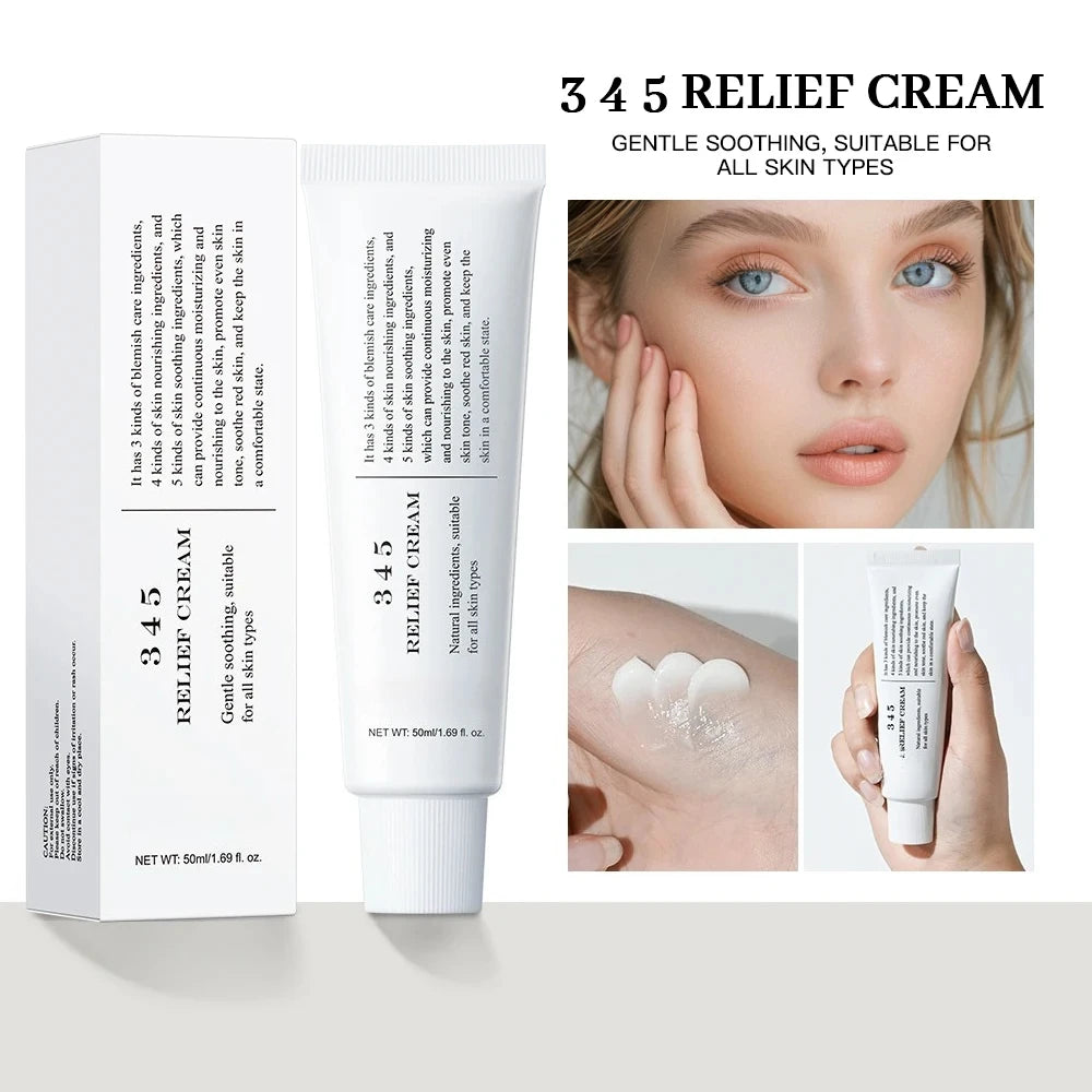 345 Relief Cream – Calm Blemishes, Hydrate Skin & Restore a Smooth Glow