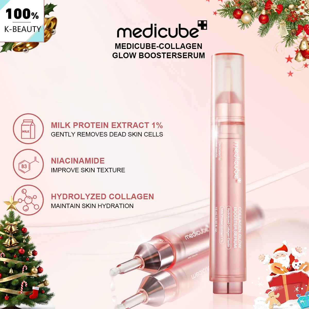 Collagen Glow Booster Serum 15Ml,Silky Cream Texture,Long-Lasting Hydration,Intensive Repair,K-Beauty,Korean Makeup