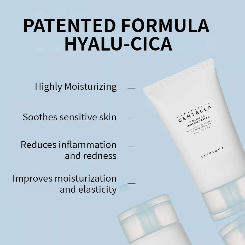 Hyalu-Cica Moisture Cream & SPF50 Sun Serum – Korean Centella Hydration & Sun Protection Skincare Set