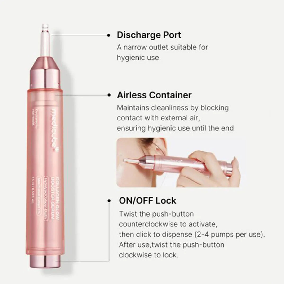 Collagen Glow Booster Serum 15Ml,Silky Cream Texture,Long-Lasting Hydration,Intensive Repair,K-Beauty,Korean Makeup
