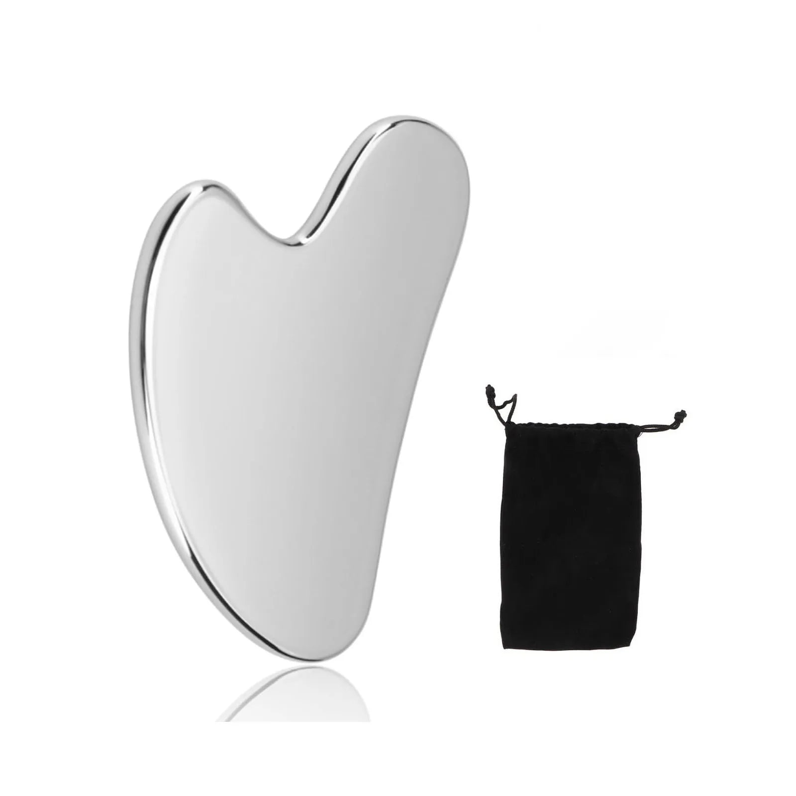 Premium 304 Stainless Steel Facial Roller & Gua Sha Set for Lymphatic Drainage and Facial Tension Relief - Durable Skin Treatment Tools